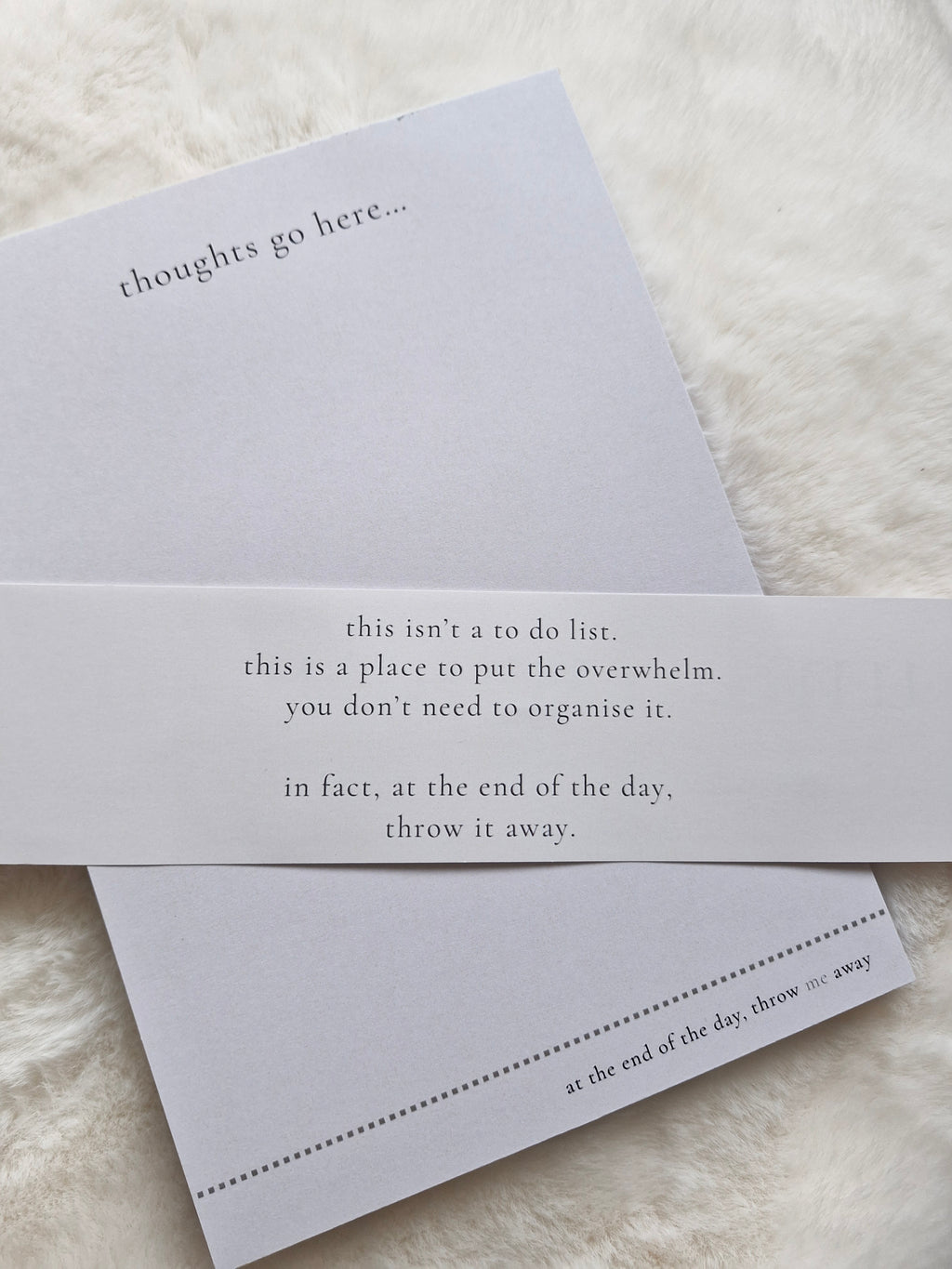 a daily brain dump notepad | designed to reduce overwhelm