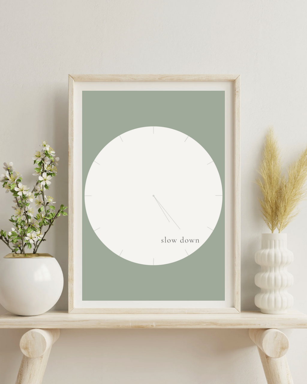 slow down | a4 clock print