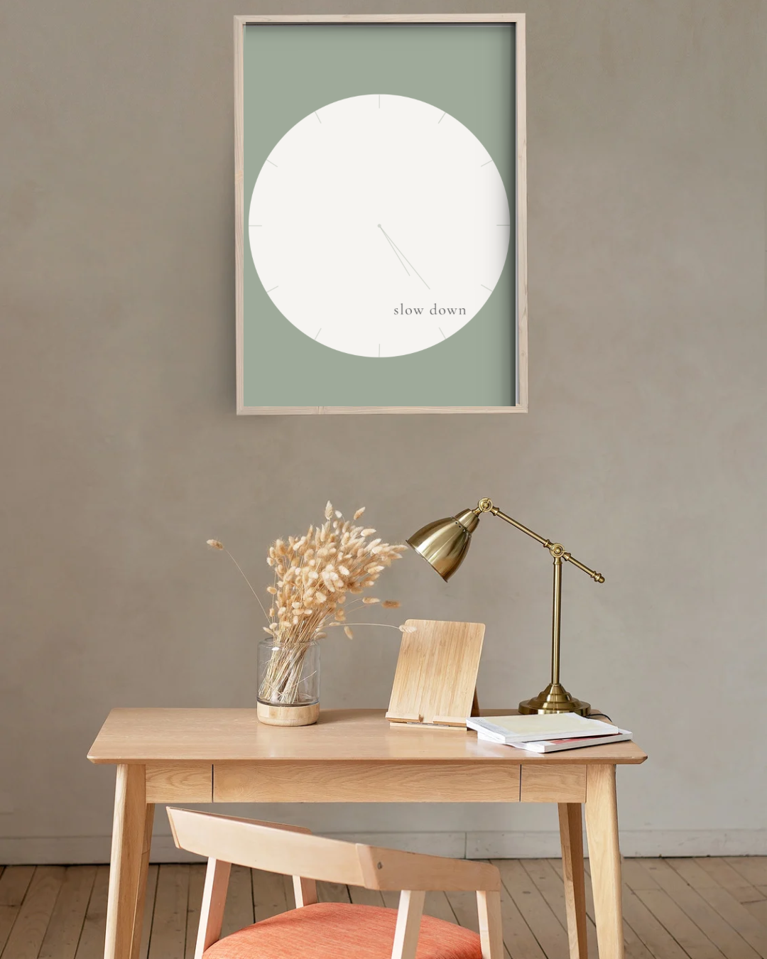 slow down | a4 clock print