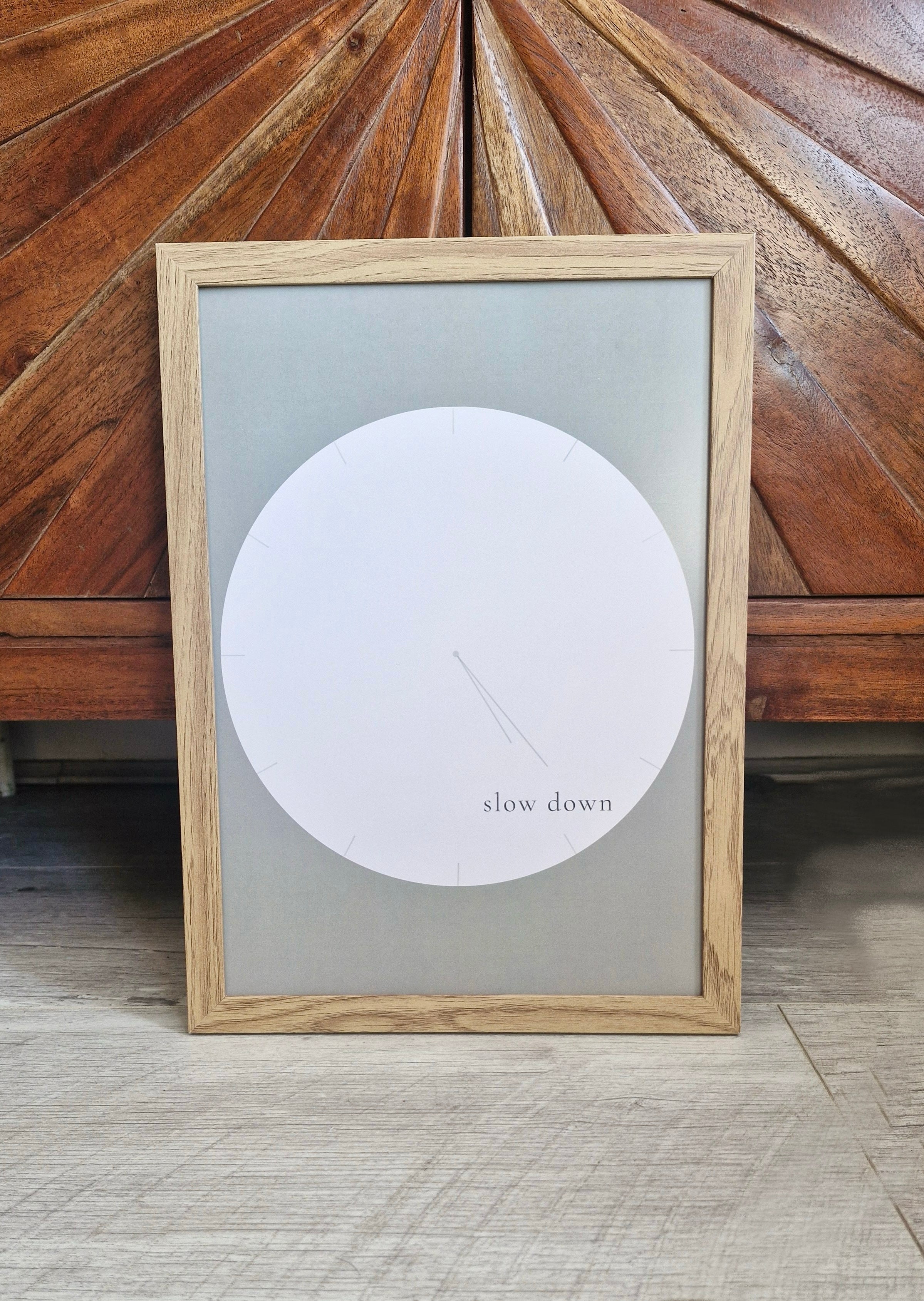 slow down | a4 clock print