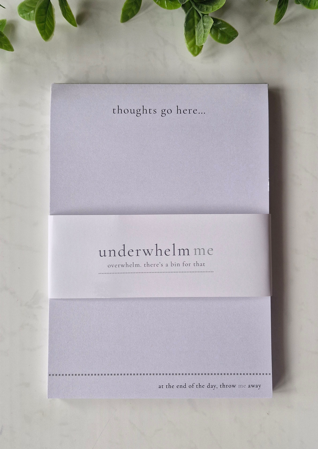 a daily brain dump notepad | designed to reduce overwhelm