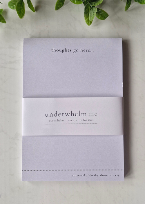 a daily brain dump notepad | designed to reduce overwhelm